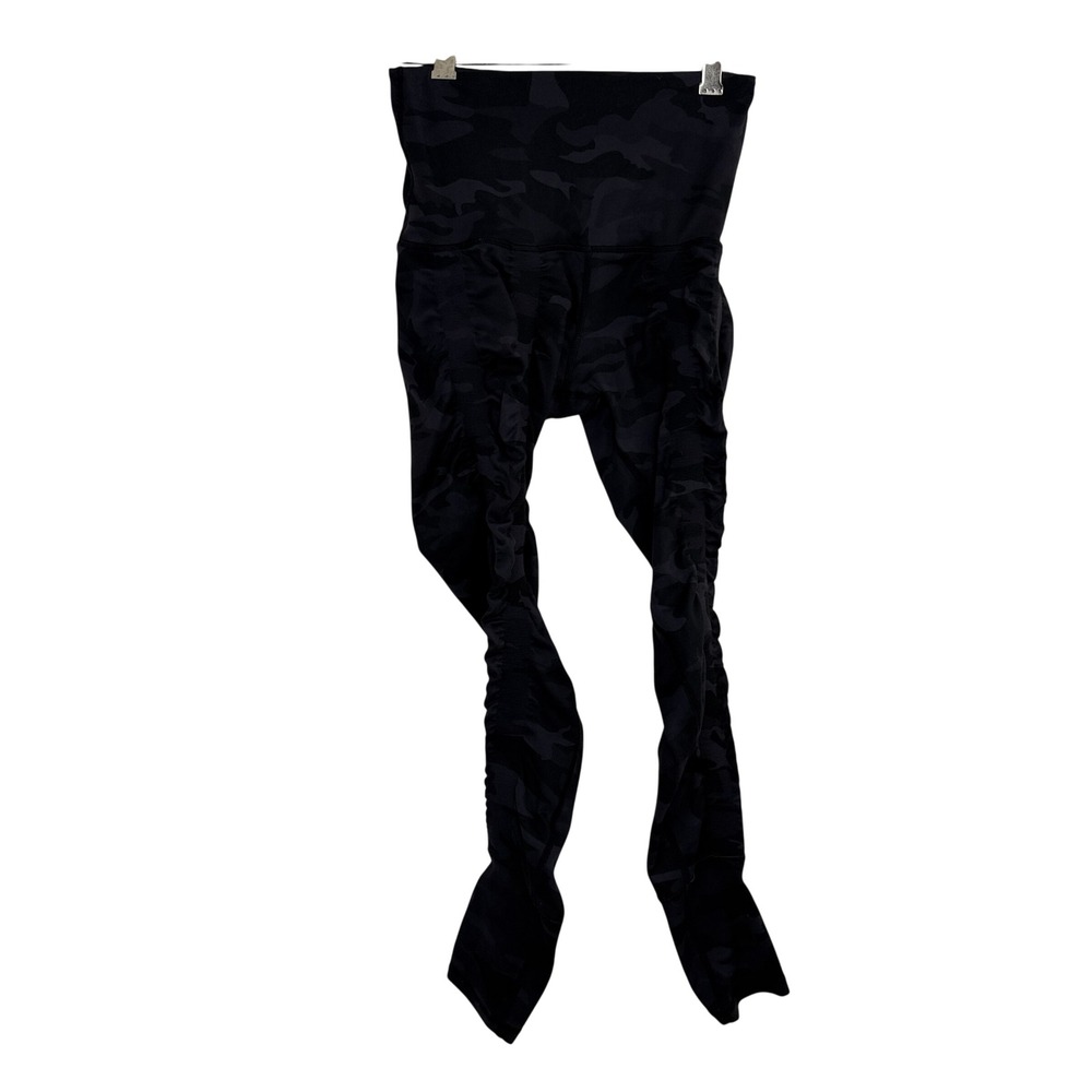 Sweetflexx Leggings Womens 2 Black Camo Resistance Band Ruched Yoga Gym Workout